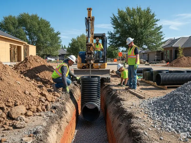 Installation de Systèmes de Drainage (Drainage de Surface, Drainage de Zone, Drainage de Pente) - Image de Couverture