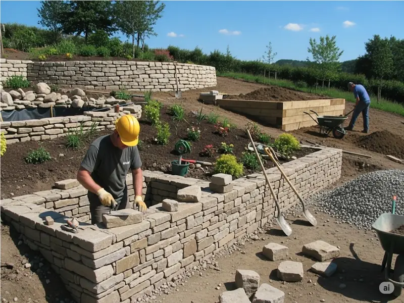 Bahçe Duvarı ve İstinat Duvarı Yapımı - Beauvais