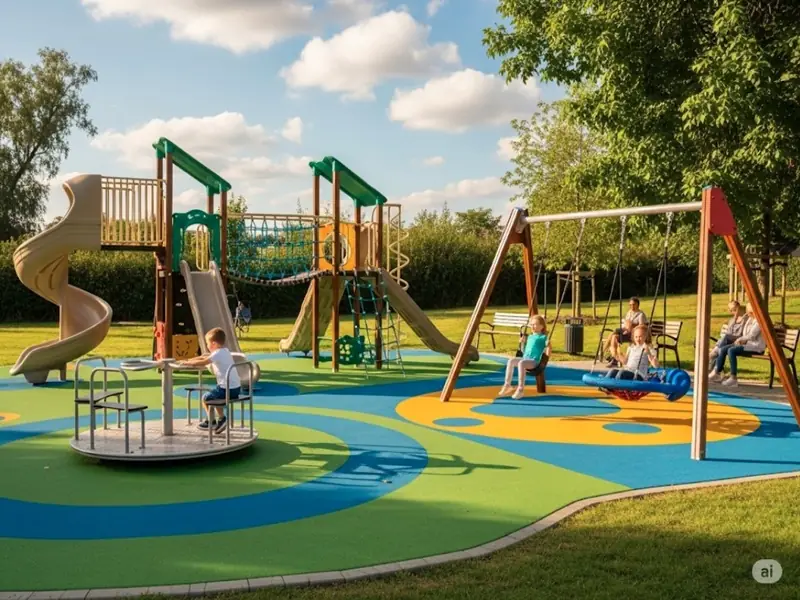 Çocuk Oyun Alanı Zemin Hazırlığı ve Ekipman Montajı - Compiègne