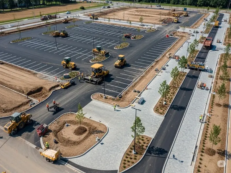 Construction de Parkings et Chemins Piétonniers - Creil